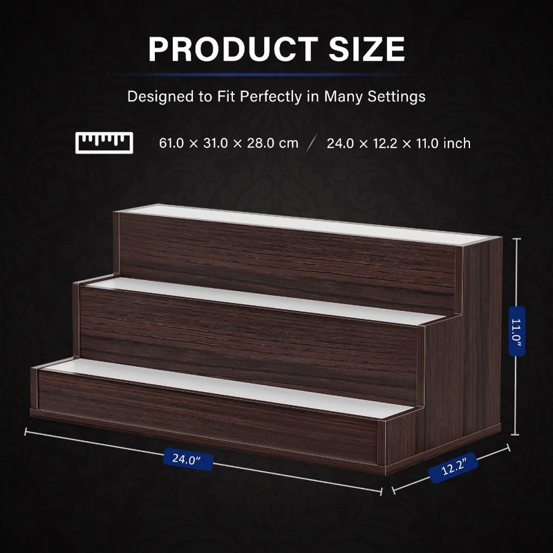 With Shelf Display Remote Illuminated 3 Liquor App F 24 Lighted Inch Shelf Step Shelf Bar DIY LED Bottle Bottle Display Control_voghion.com