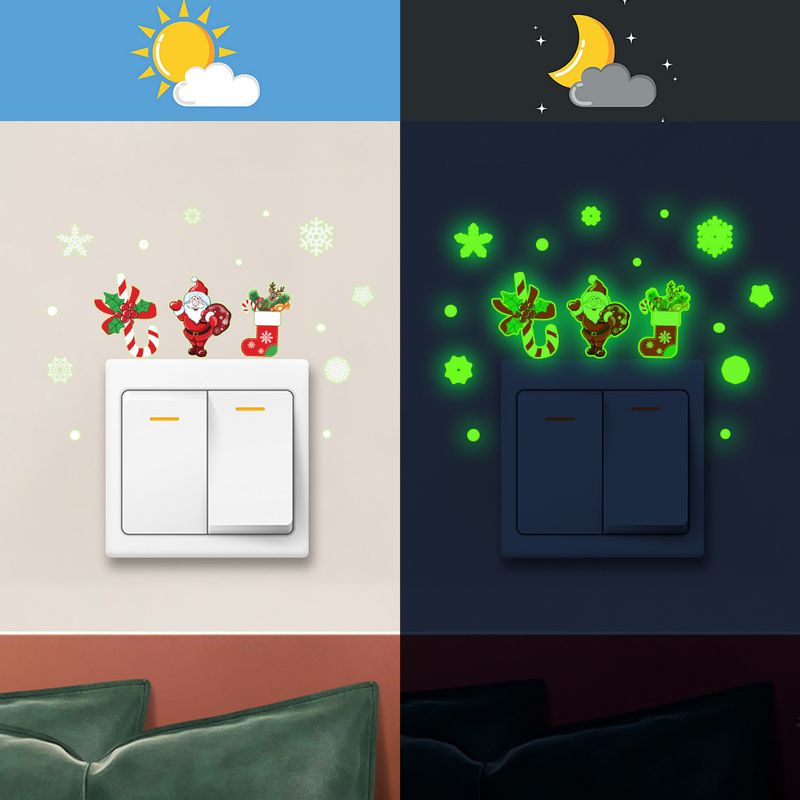 Night light switch AFG3678 Christmas tree socks glowing green bedroom living room wall sticker_voghion.com