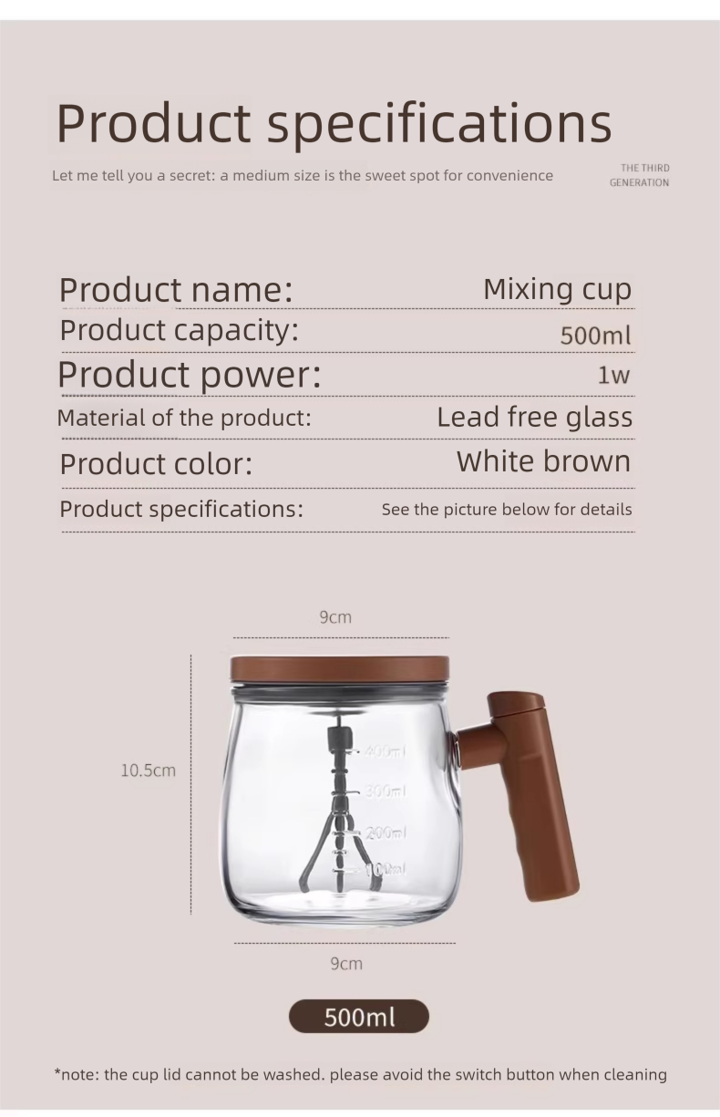 Nuovo modello 2025, bicchiere di ricarica elettrico completamente automatico con bilancia, frullatore portatile per soia e latte in polvere_voghion.com