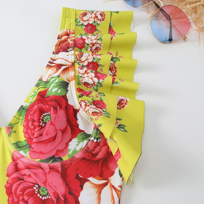 Damenbekleidung Sexy Einteiler Badeanzug Weiblich Bedruckt Zweiteiliger Chiffonrock Badeanzug Anzug_voghion.com