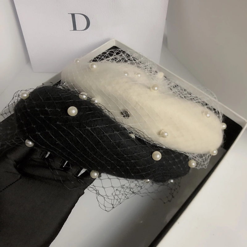 Bérets en maille et laine perlée, à la mode et polyvalents, petit parfum, chapeau de citrouille, chapeau étoile, nouvelle collection automne et hiver
_voghion.com