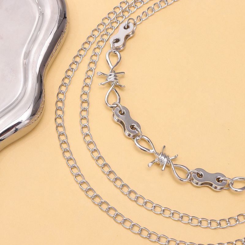 Sweet And Cool Bow Car Splicing Personalized Pants Chain Cowboy Versatile Multi Layer Metal Accessories_voghion.com