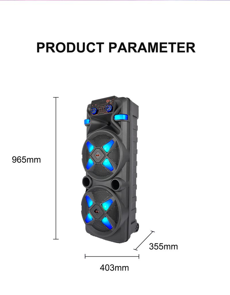 ZQS12205 Doppi altoparlanti Bluetooth ad alta potenza da 12 pollici, luci colorate, altoparlanti ad alto volume per esterni_voghion.com