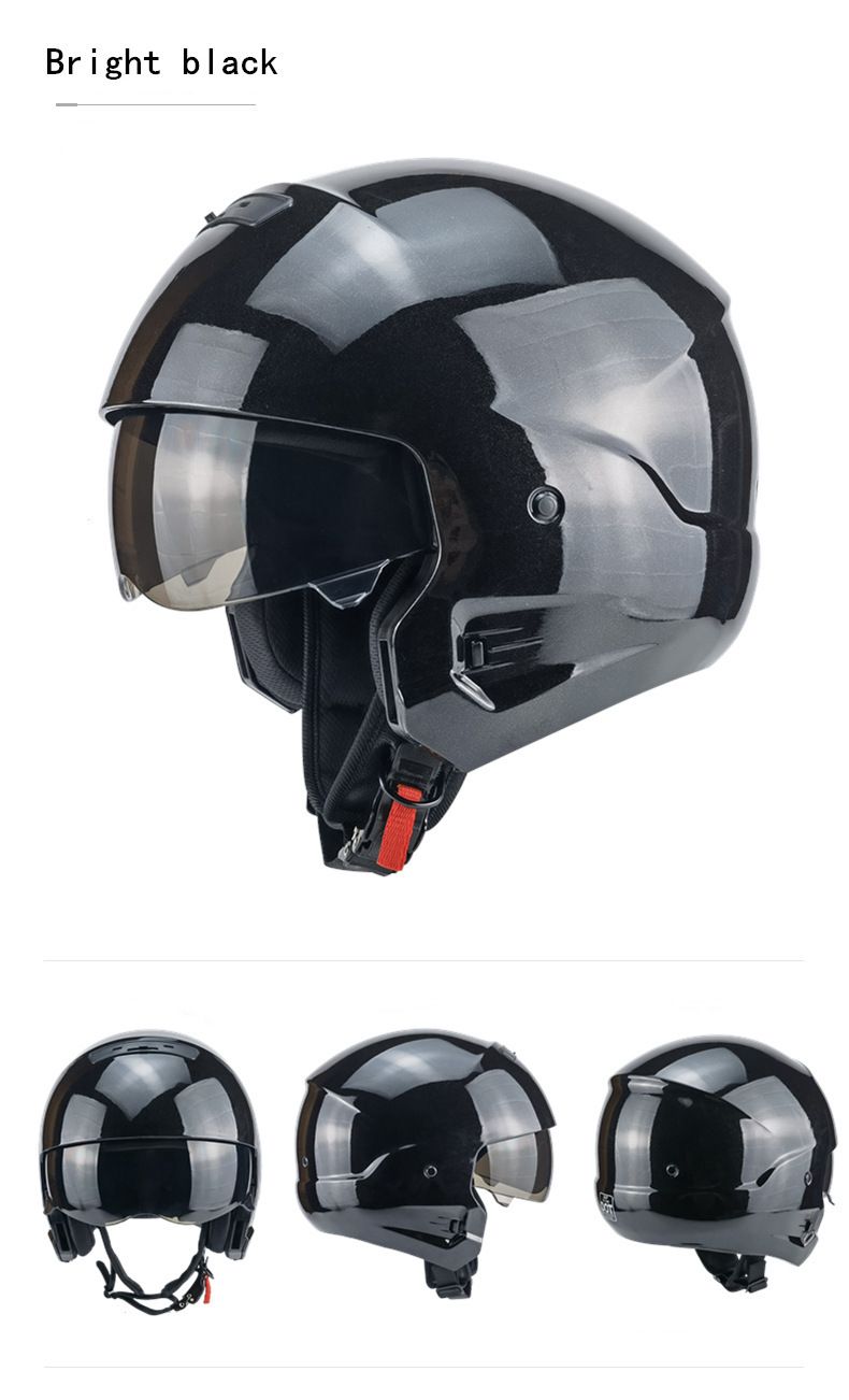 Samurai Black Scorpion Herr Kombinationshelhjälm Four Seasons Mech Battle Damage_voghion.com