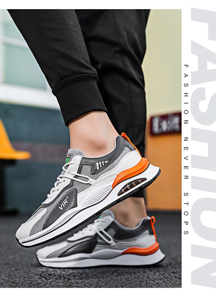 Autumn Men's Breathable Mesh 2025 New Sports Running Casual Height-Increasing Summer Dad Trendy Shoes_voghion.com