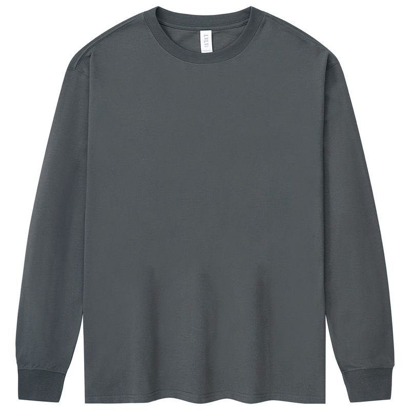 Geeignet für alle Jahreszeiten 230 Langarm-T-Shirt Herren Street Fashion Rippbündchen Amekaji Baumwolle Basic Unterhemd Print_voghion.com