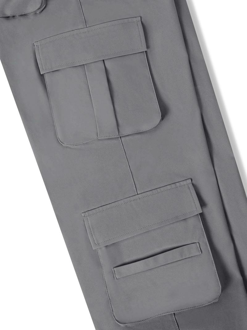 Ropa de mujer, monos casuales, pantalones tácticos retro con múltiples bolsillos_voghion.com