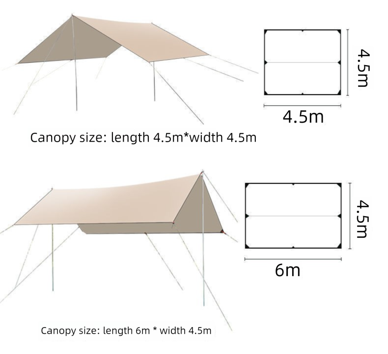 Tenda da campeggio per esterni con protezione UV, parasole, tettuccio impermeabile_voghion.com