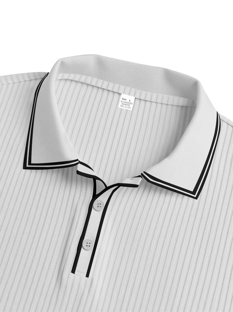 Premium-Langarm-Poloshirt für Herren – atmungsaktives und dehnbares Gewebe, bequeme Passform, mehrere Farben für einen lässigen und sportlichen Stil_voghion.com