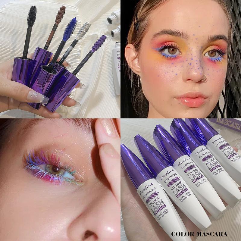 Color eye black 5D silk fiber eye black waterproof roll anti stain curl length eyelash lengthening eye makeup tool_voghion.com