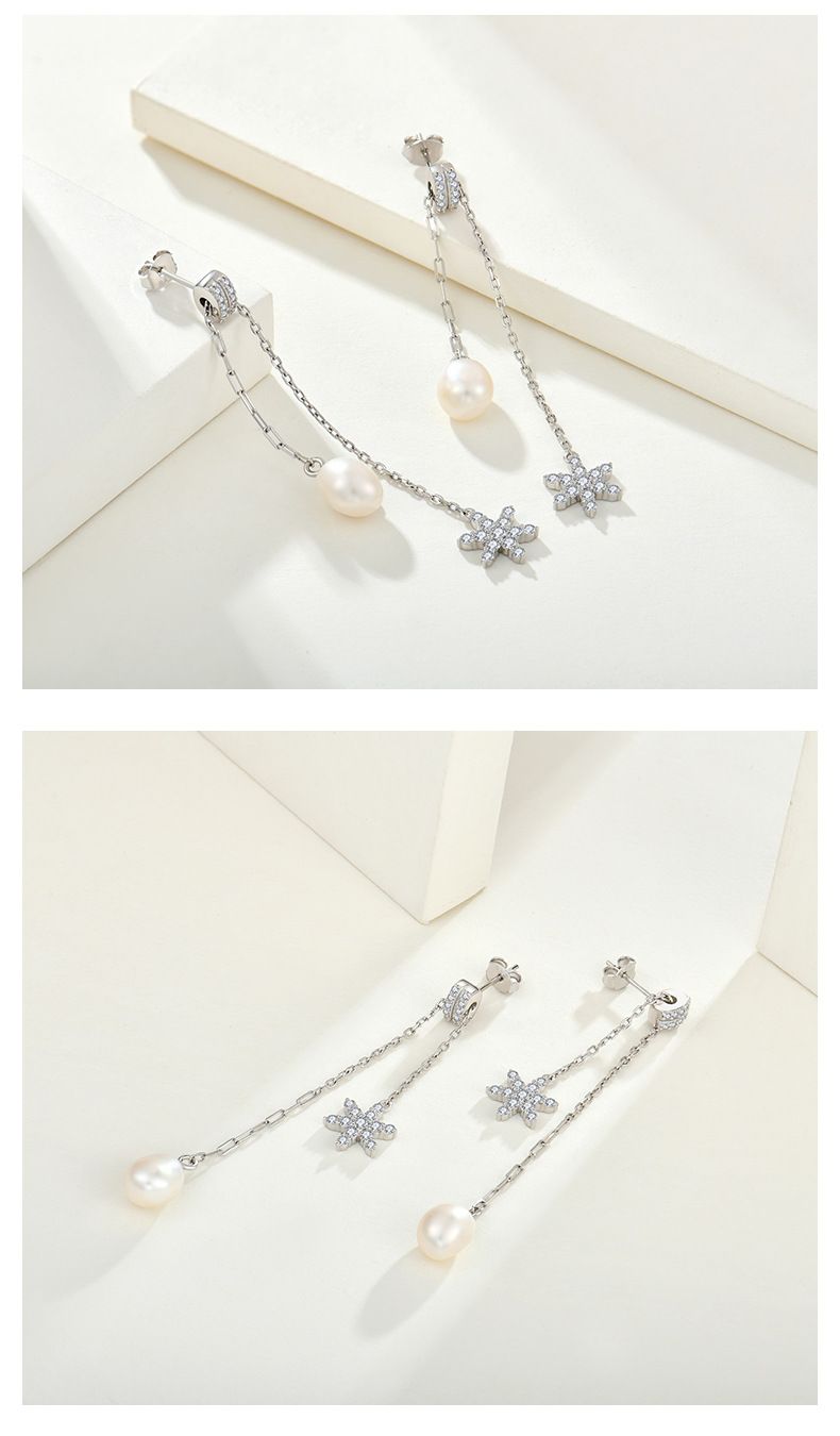orecchini in argento a sei punte con zirconi a forma di stella_voghion.com