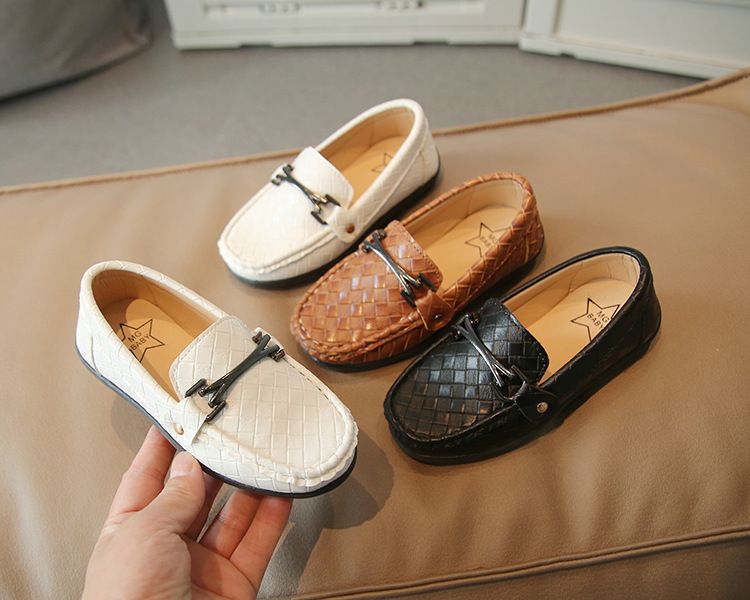 Korean version children's casual spring autumn 2024, new style of one foot pedal Lefu shoes, trendy for middle-aged boys_voghion.com