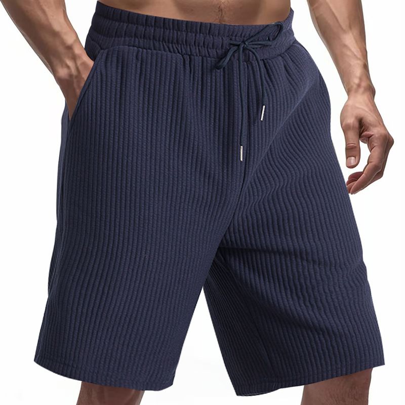 Vêtements pour hommes, short d'été léger et luxueux en jacquard double ligne, style décontracté, sport, ample, tendance, pour la plage_voghion.com