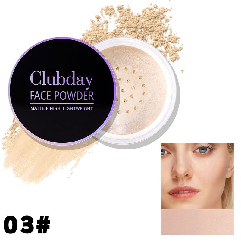Powder Clubday Gesichts-Concealer-Make-up, Ölkontrolle, Fixierpuder, matt, langanhaltend, schweißfest, Nude-Make-up, Konturpuder, loser Puder_voghion.com