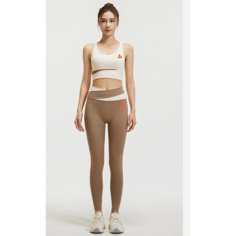 Vest Shorts Summer Color Block Casual Breathable Sports Set High Elasticity Bare Feel Fitness Yoga Wear For Women_voghion.com