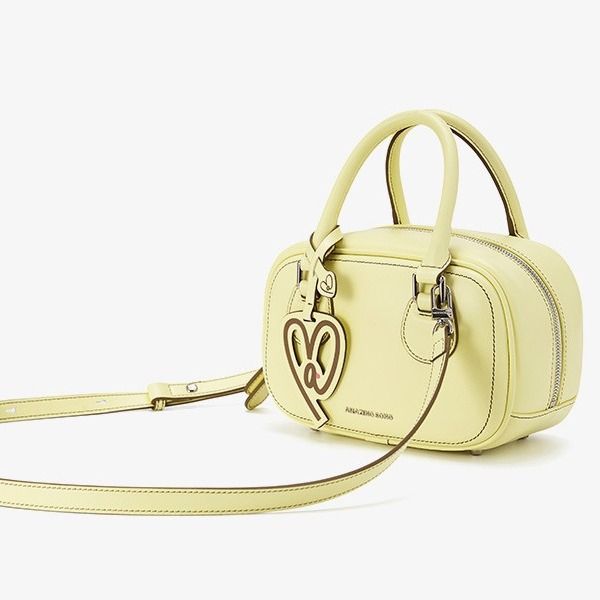 Borsa a tracolla in pelle casual, borsa bowling piccola quadrata_voghion.com