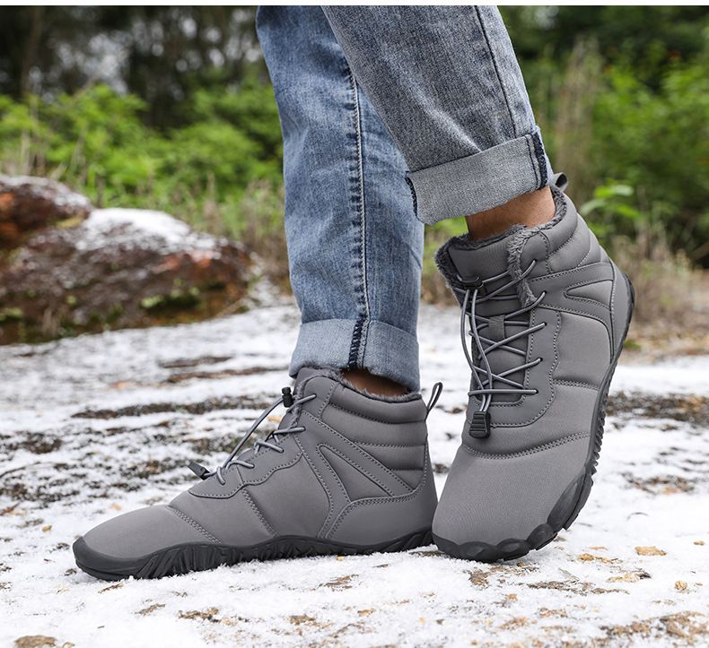 Cross-Border New Fleece-Lined Outdoor Men, Thickened Cold-Proof Five-Toe Shoes For Women, Couples' Large Size_voghion.com