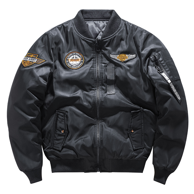 C Men's Casual Jacket Autumn And Winter Double-Sided Cotton Clothing Pilot Trendy Brand Tooling Large Size Thickened Baseba_voghion.com