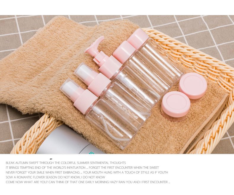 11-Piece Travel Bottle Set For Toiletries, Cosmetics, Shampoo & Lotion – Leak-Proof, TSA Approved, Portable & Lightweight (Pink & Blue Options)_voghion.com