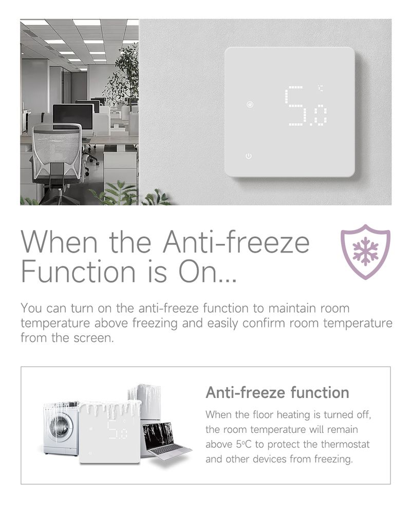 Θερμοστάτης Beok WIFI για έξυπνο σπίτι Θερμοστάτης θέρμανσης ή ηλεκτρικού/νερού ή λέβητα αερίου Alice Alexa 220V_voghion.com
