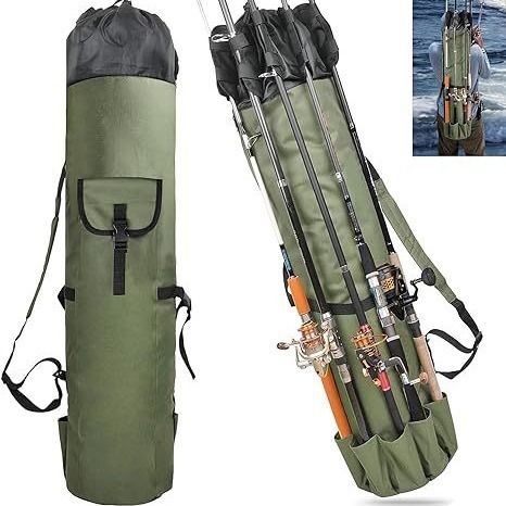 Sac de pêche multifonctionnel de grande capacité, sac de rangement pour matériel de pêche, sac à bandoulière simple pour canne à pêche, sac de pêche en mer, sac pour canne à pêche_voghion.com