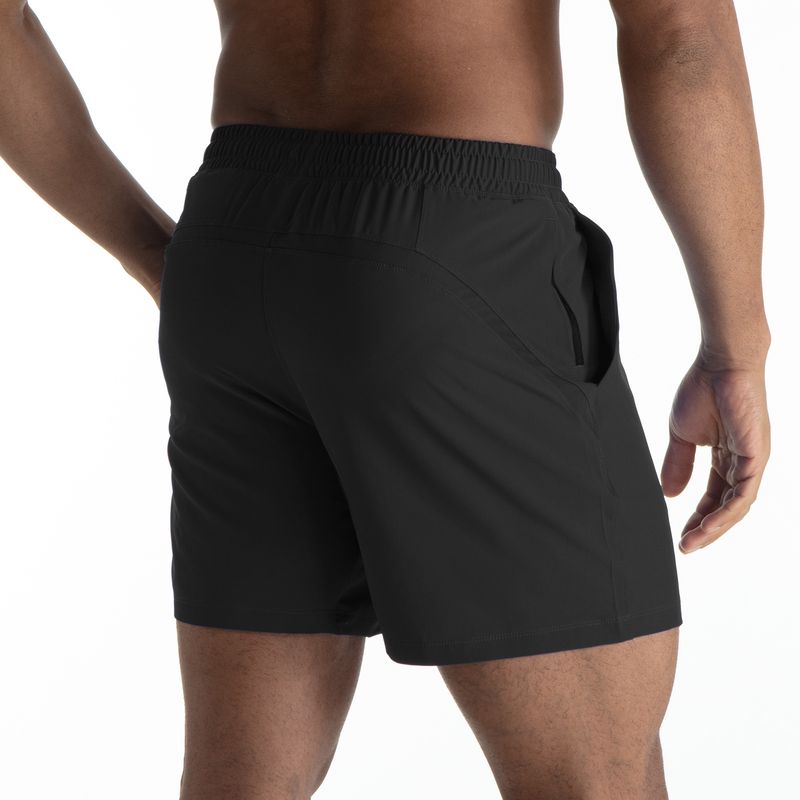Men's Mesh Panel Running Shorts - Quick-Dry & Breathable For Gym Basketball & Outdoor Workouts (Black/White)_voghion.com