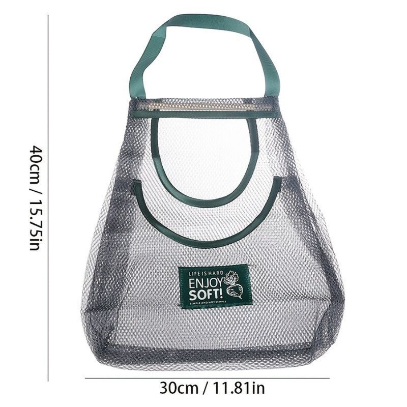 Strato 1 pz Sacchetti per appendere e conservare le verdure Borsa grande; Doppi sacchetti riutilizzabili; 2 pz; Rete per la capacità della frutta_voghion.com