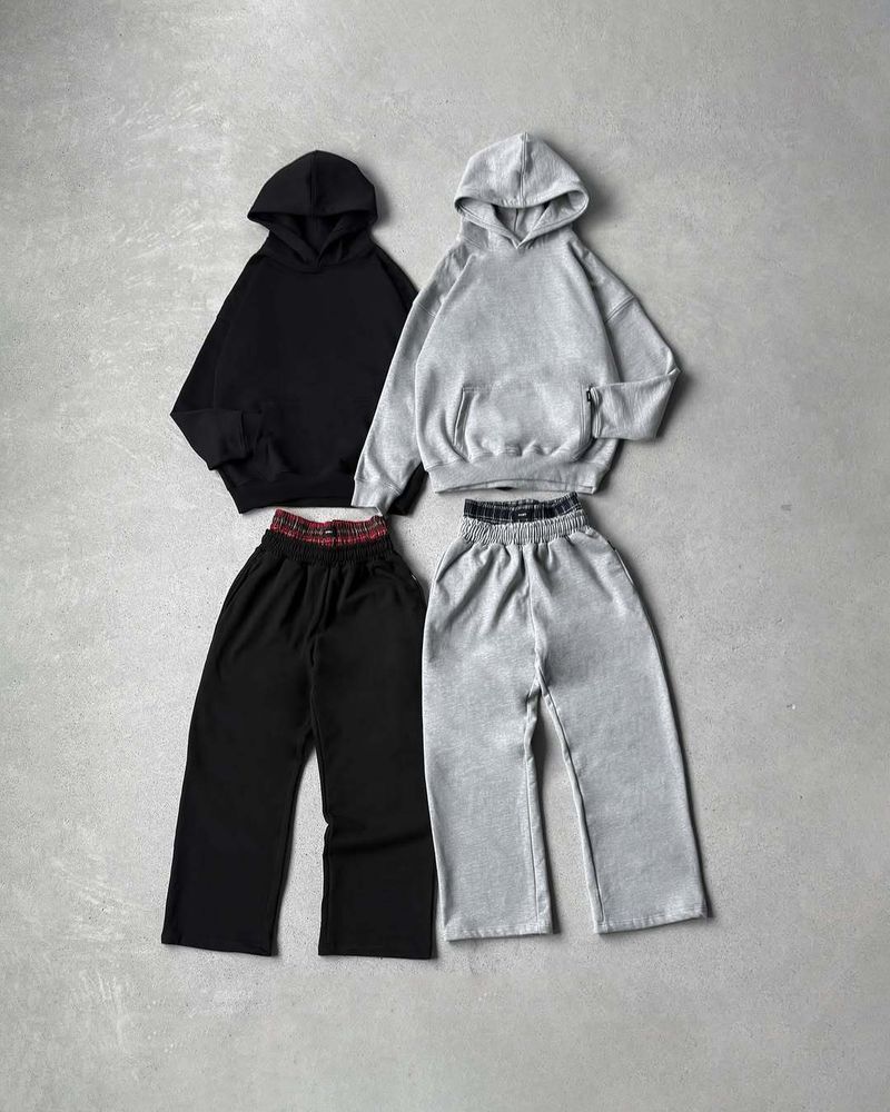 Herren Vintage Streetwear Hip Hop Doppelbund Freizeithose - Lockere Passform, bequem und stylisch für urbane Mode (Rot, Blau)_voghion.com