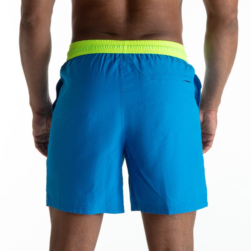 Pantaloncini da spiaggia da uomo in stile europeo - Impermeabili e foderati per spiaggia e nuoto (cavallo con tassello, vestibilità ampia, asciugatura rapida, nero/blu, dalla S alla XXL)_voghion.com