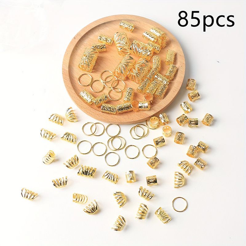 85 pezzi di accessori fai da te per dreadlock per parrucche, i più venduti in Europa e in America, anelli per extension con trecce traforate_voghion.com