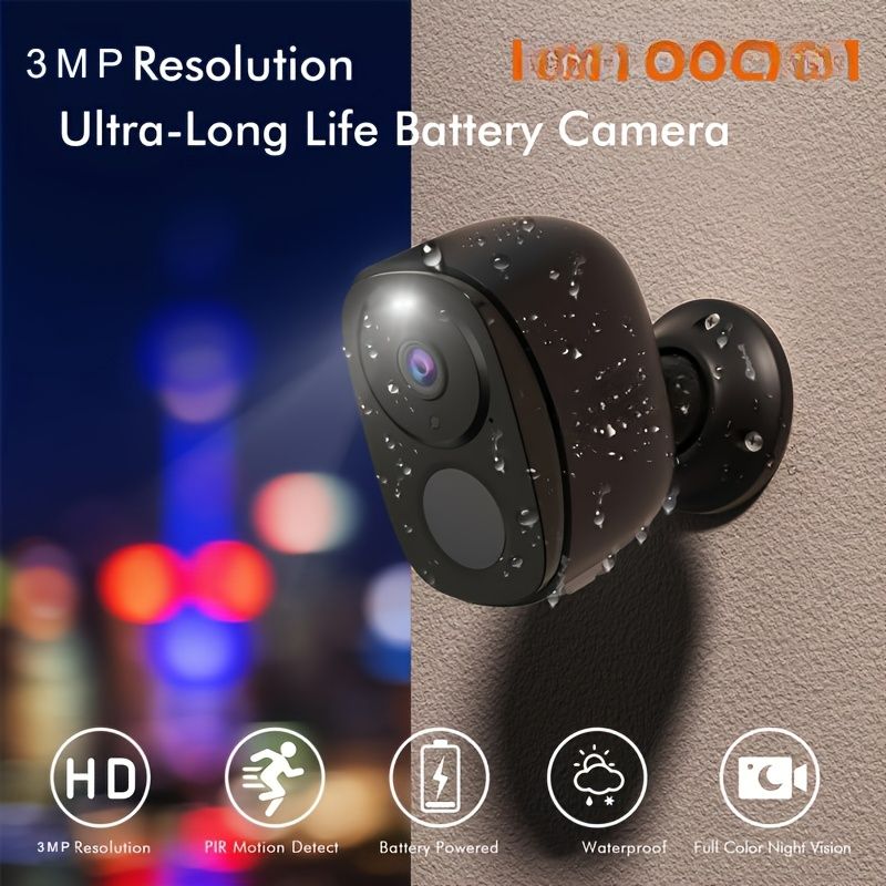2 Sets Of Wireless Outdoor Solar Cell Security Cameras, 3MP Night Vision With Spotlight, Wireless Battery Solar Power, Body Detection, With Solar Pane_voghion.com