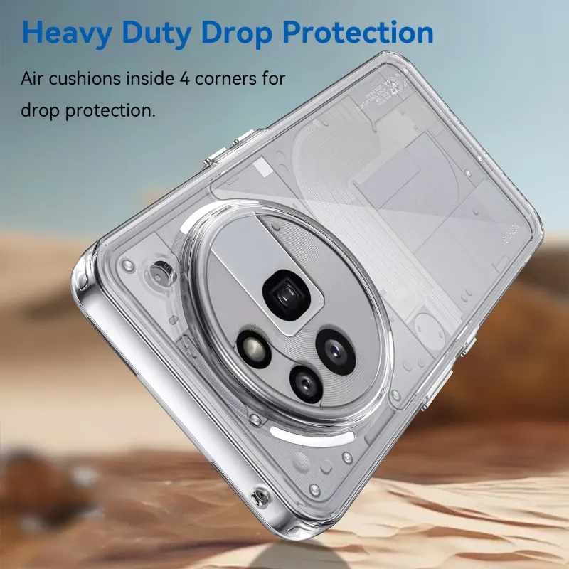 Nowe przezroczyste kolorowe etui z TPU do telefonu Nothing Phone 3A Pro, przezroczyste etui ochronne Coque Shell Fundas_voghion.com