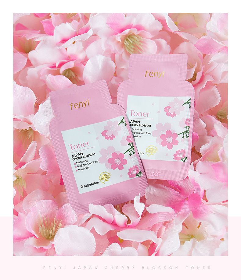 FENYI Sakura 4 daļu ādas kopšanas produktu komplekts mitrinošs un saudzīgs 1 daļas 2 g izmēģinājuma iepakojums ādas kopšanai_voghion.com