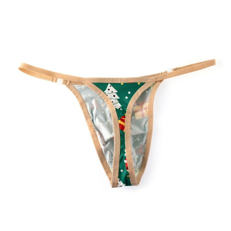 Herren Sexy Bedruckte Hohlknopf Atmungsaktive Tanga Niedrige Taille T-Hose_voghion.com