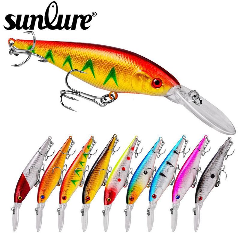 Schwimmender Minnow-Kunststoffköder, 11,5 cm, 10,5 g, hart, 10 Farben, realistischer Köder, Angelausrüstung_voghion.com