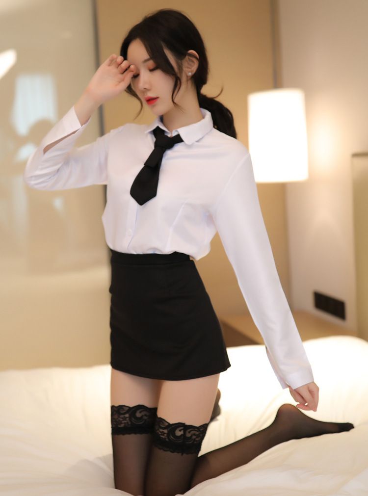 Intimo sexy da notte, gonna attillata, uniforme, segretaria, insegnante, professionale, set_voghion.com