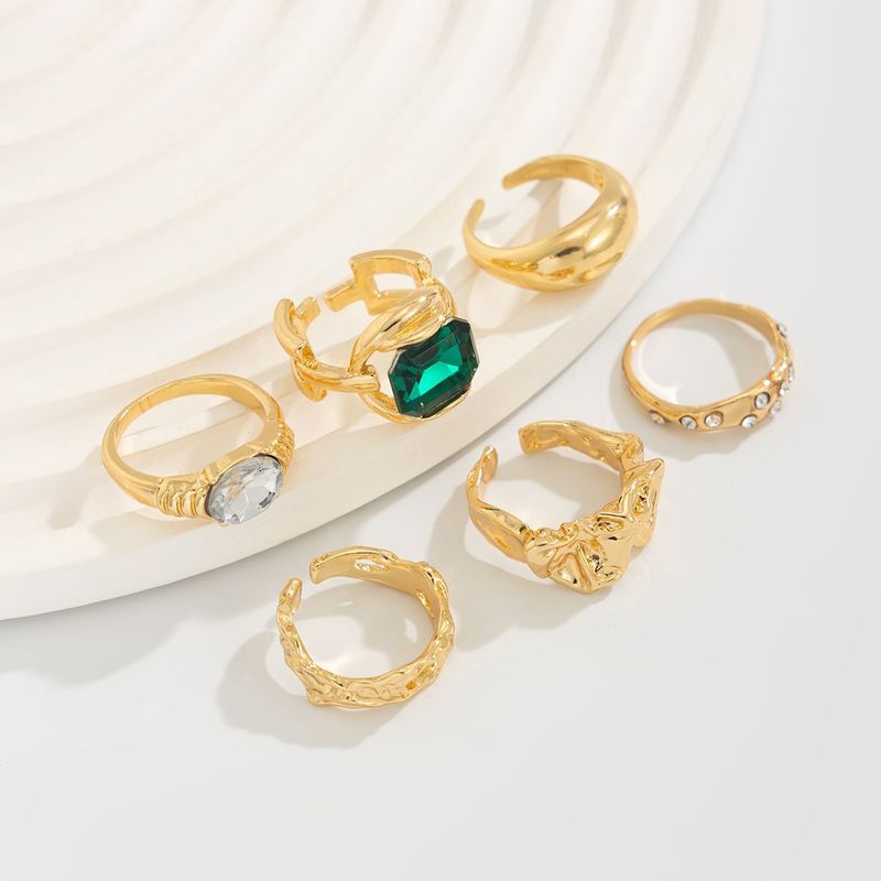 Niche Sweet Cool Ins Geometric Light Luxury Open Set Personality Index Finger Ring_voghion.com