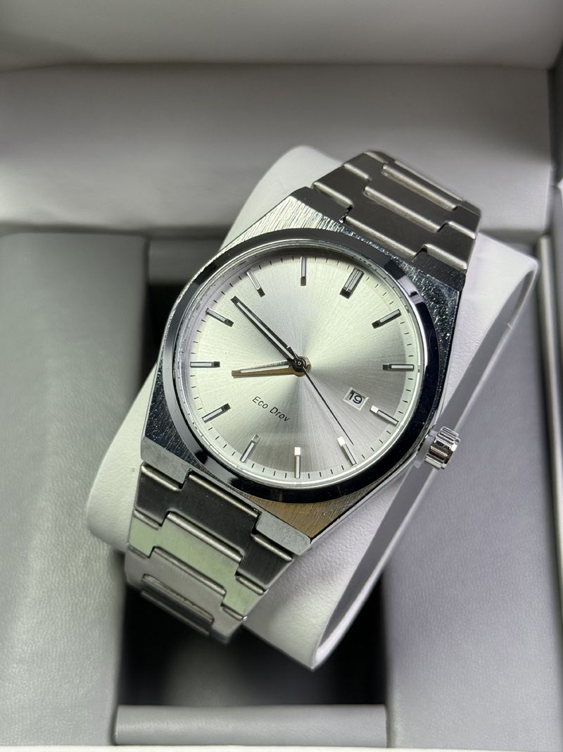 Orologio al quarzo con secondi continui, da uomo, con cinturino in acciaio a tre perni, serie 2025_voghion.com