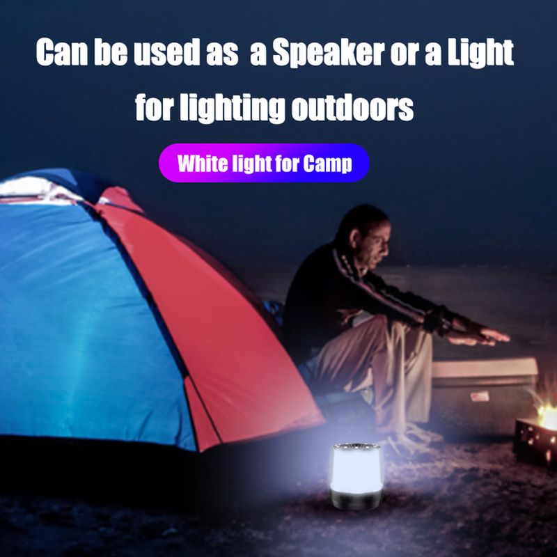 Camping Lamp Wireless Bluetooth Speaker Column LED Light Waterproof Light with Surround Music Center Colorful Atmosphere Light_voghion.com