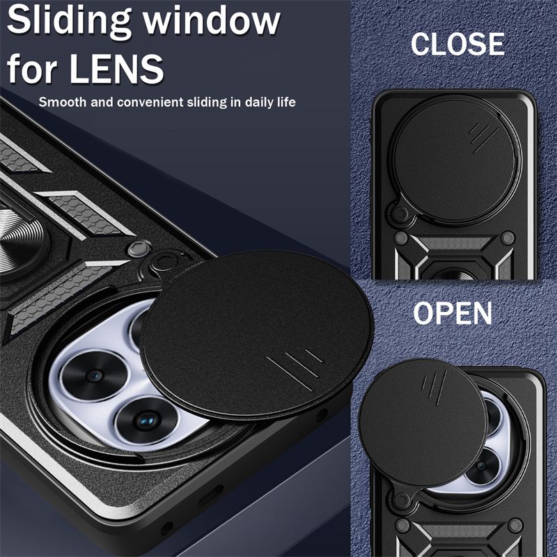 Custodia magnetica per Xiaomi Note 14 13 12 11 10 9 Pro Plus 5G 12S con protezione per obiettivo della fotocamera scorrevole e Redmi 14C 13C 12C._voghion.com