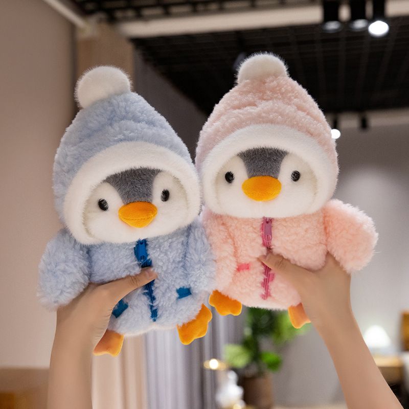 Cute cross dressing penguin plush toy, children's companion doll, sleeping pillow, birthday gift, claw machine doll_voghion.com