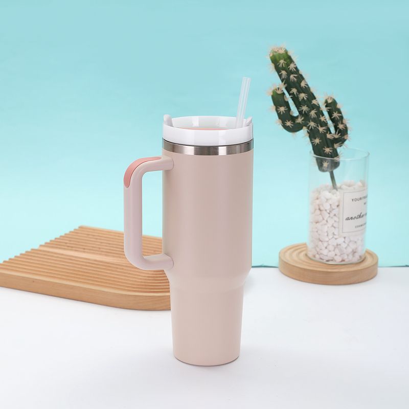 Bicchiere per ghiaccio con cannuccia in acciaio inossidabile 304 a doppio strato, isolato sottovuoto, per auto e uso domestico, di seconda generazione, da 40 once_voghion.com