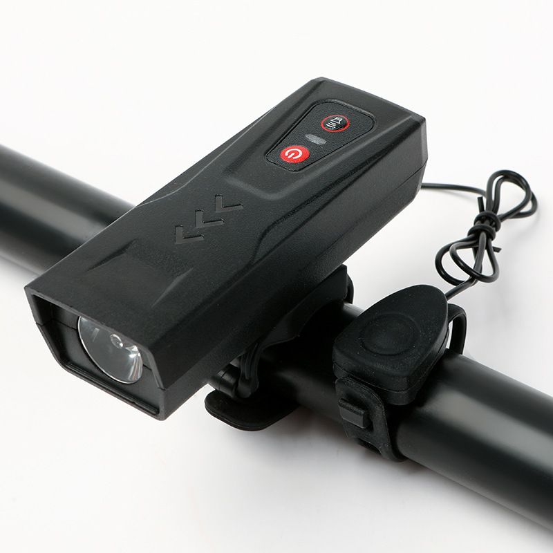Bicicleta de montaña con carga USB 2 en 1, faro con bocina, 500 mA, equipo de conducción multifuncional_voghion.com