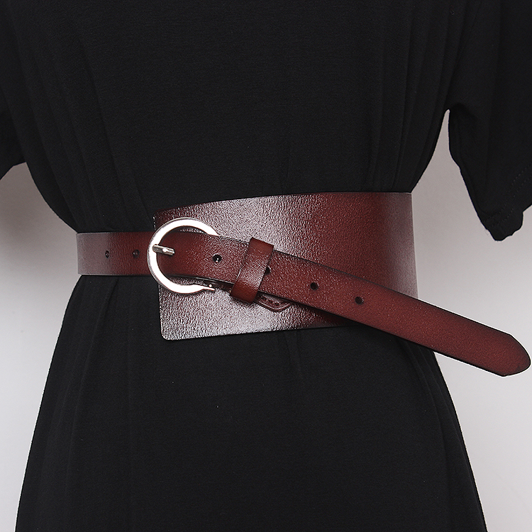 Ceinture de manteau pour femmes, large ceinture, accessoires décoratifs avec jupe et pull, ceinture de taille marron noir à la mode et polyvalente_voghion.com