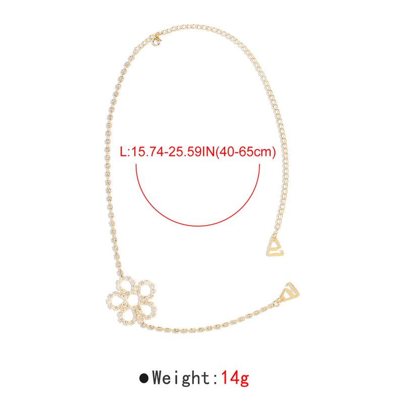 Catena a tracolla geometrica in stile europeo e americano, catena ad artiglio, sexy farfalla, fiore, catena per il corpo, temperamento, tracolla semplice e creativa._voghion.com