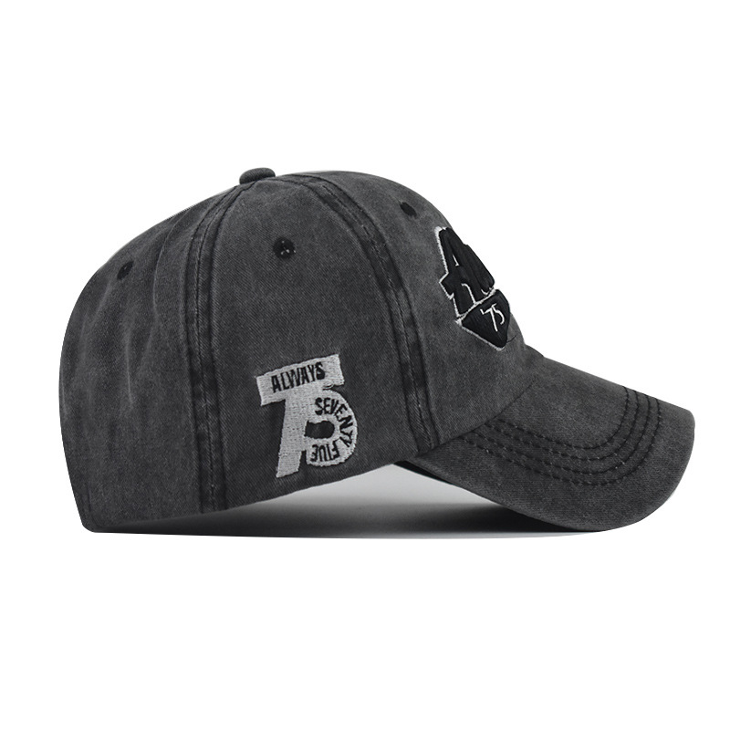 Pánská monogramovaná vyšívaná baseballová čepice, bavlněná nastavitelná outdoorová ležérní čepice_voghion.com