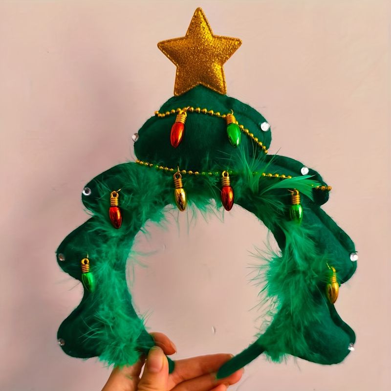 Bizarre And Creative Christmas Tree Headband, Women's Holiday Photography Props, Headwear, Christmas Decoration, High Head Headb_voghion.com