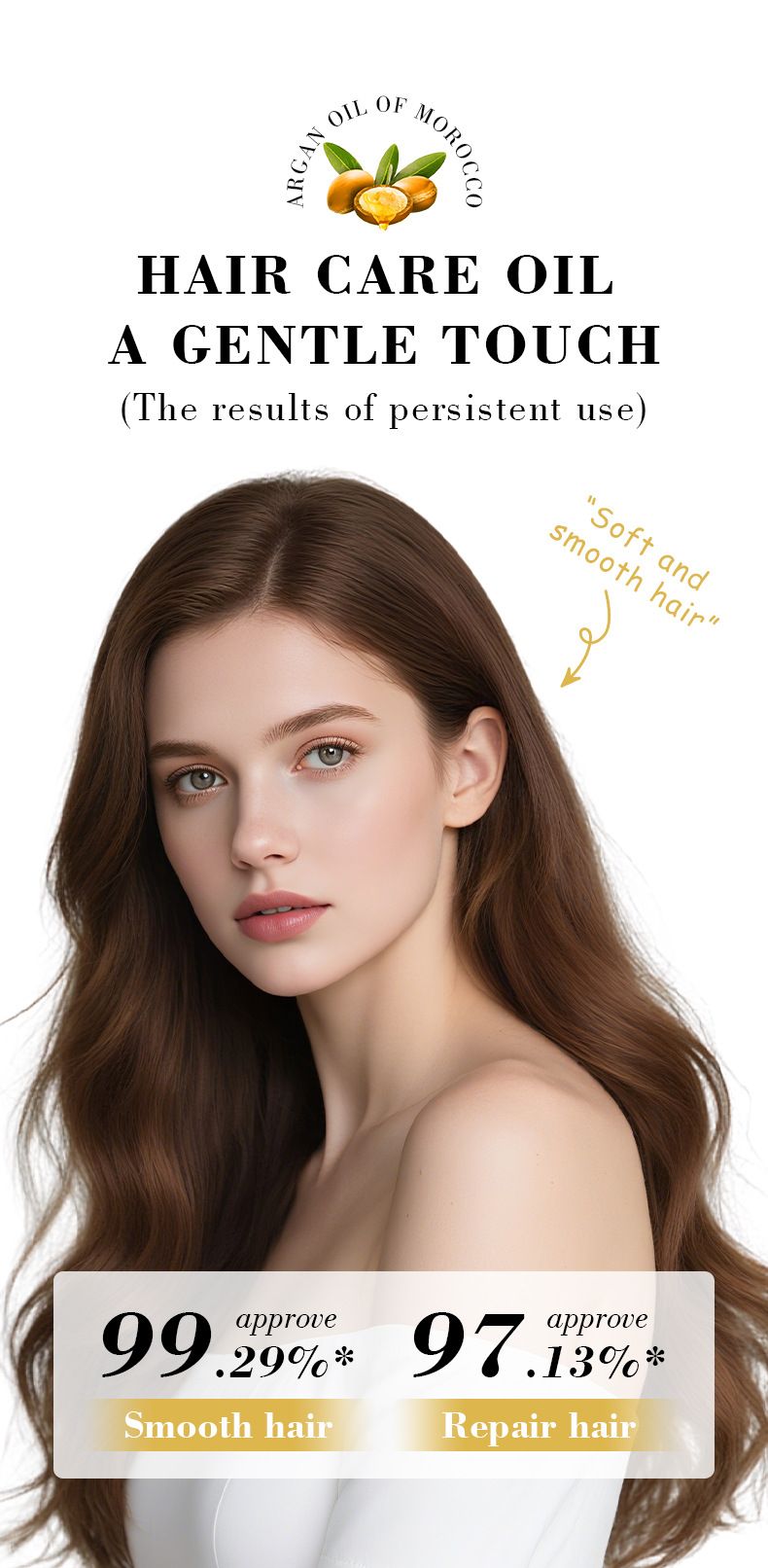 Trattamento per capelli con olio essenziale di Argan marocchino inglese Smoothness TK_voghion.com