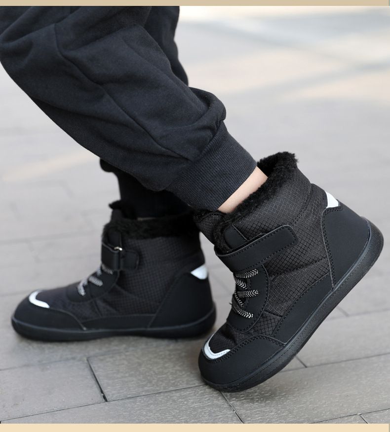 Ski Boots Winter New Children's High Top Plus Velvet Thickened Wide Head Cotton Shoes Outdoor Warm Snow Boots_voghion.com