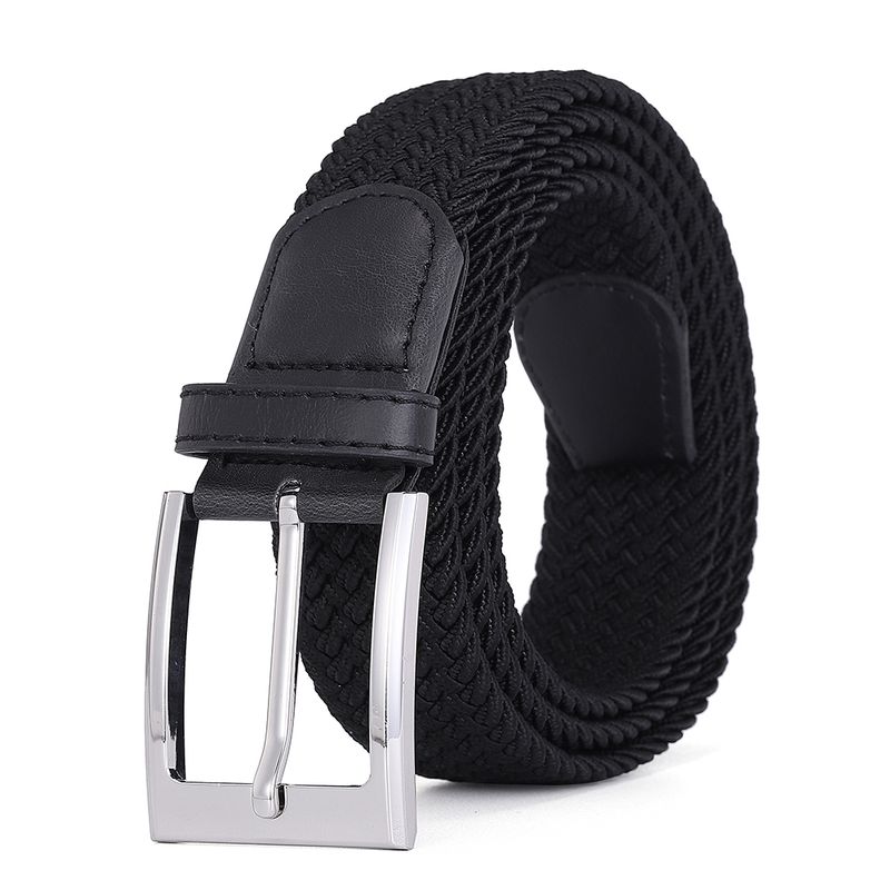 HOT Casual Canvas Elastic Pin Buckle Belt Woven Expandable Baided Stetch Belts fo Men Women Knitted Waist Stap PU_voghion.com